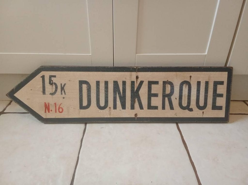 Panneau WW2 - road sign WW2 : DUNKERQUE N.16, Enlèvement ou Envoi