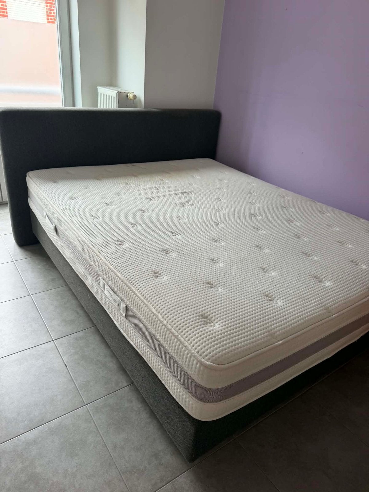 Boxspring 160x200 met matras, Ophalen, Zo goed als nieuw