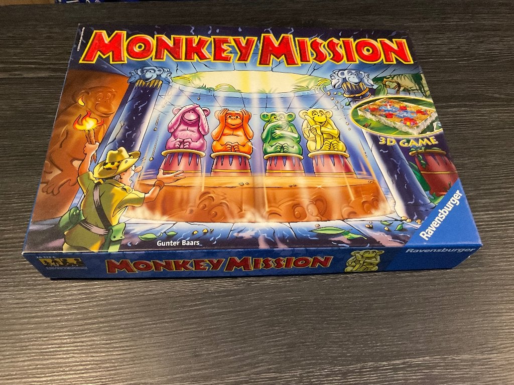 Vintage gezelschapsspel Monkey Mission Ravensburger, Ophalen of Verzenden, Zo goed als nieuw, Ravensburger