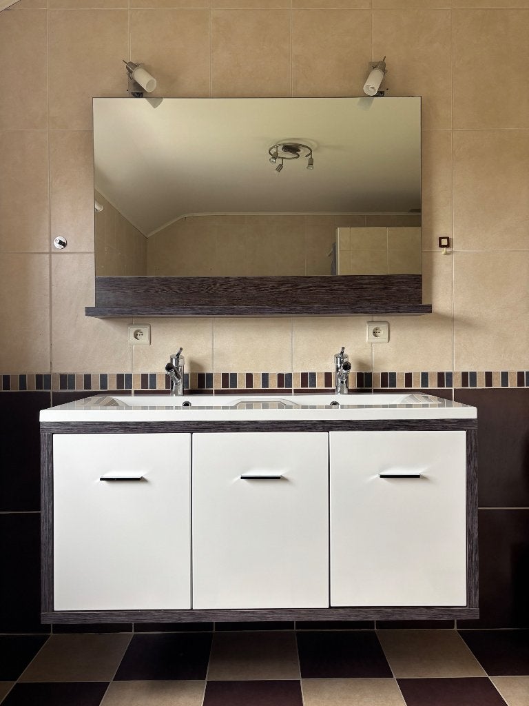 Salle de bain / 2 meubles, 1 miroir, Maison & Meubles, Enlèvement, Utilisé