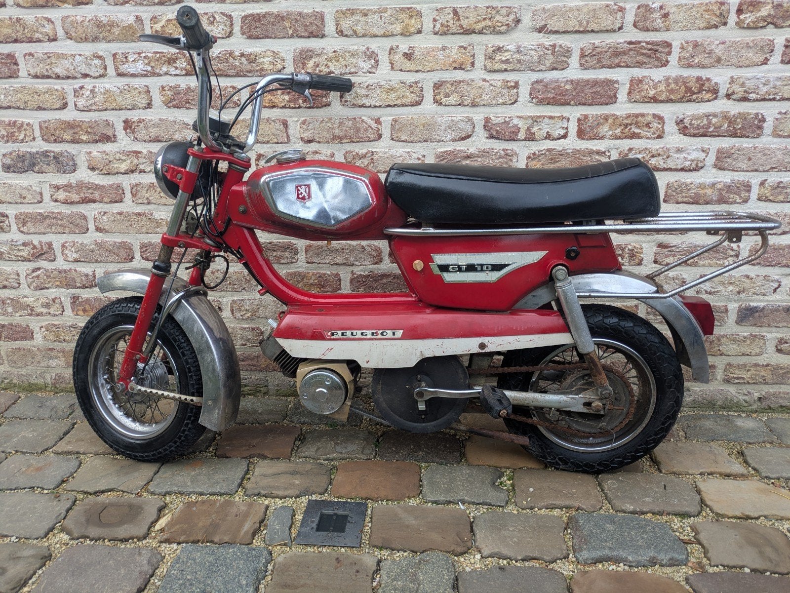 Peugeot GT 10 uit 1973. Schuurvondst., Fietsen en Brommers, Ophalen, Gebruikt, 49 cc, Klasse B (45 km/u)