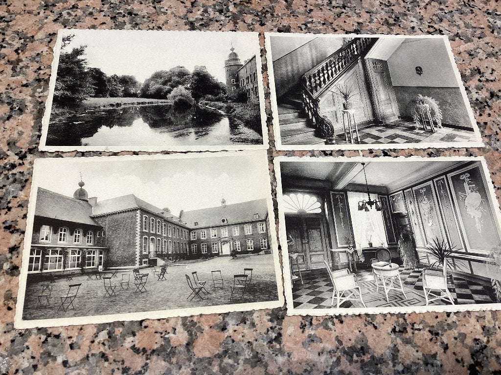 Lot van 4 oude postkaarten St Maria Instituut Hoepertingen, Verzamelen, Postkaarten | Themakaarten, Ophalen of Verzenden, 1940 tot 1960