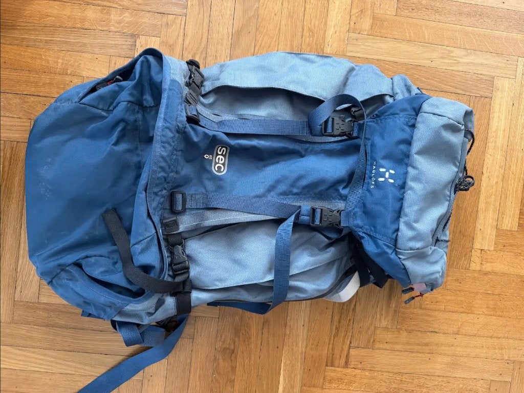 Haglöfs sec Q65 trekkingrugzak, Sport en Fitness, Bergsport en Wandelen, Zo goed als nieuw, Rugzak, Ophalen