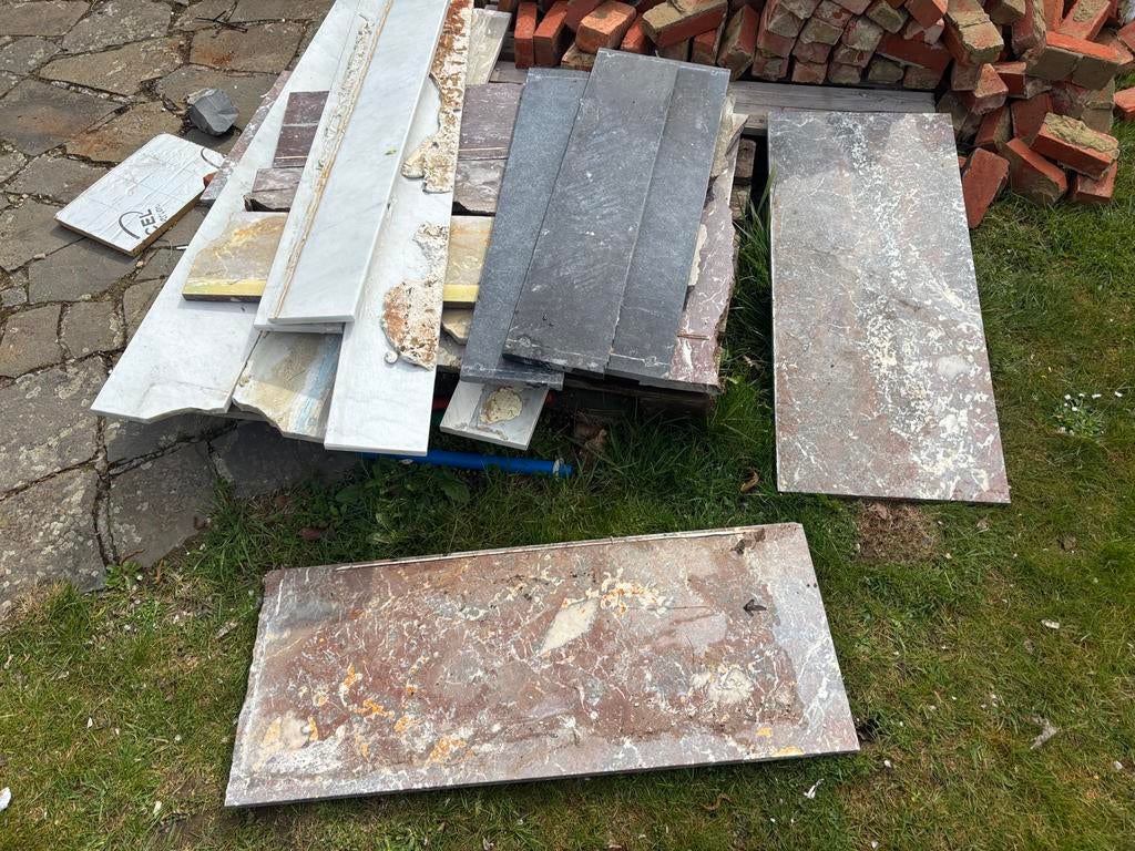 Lot natuursteen, Marbre, 60 cm ou plus, Enlèvement, Utilisé