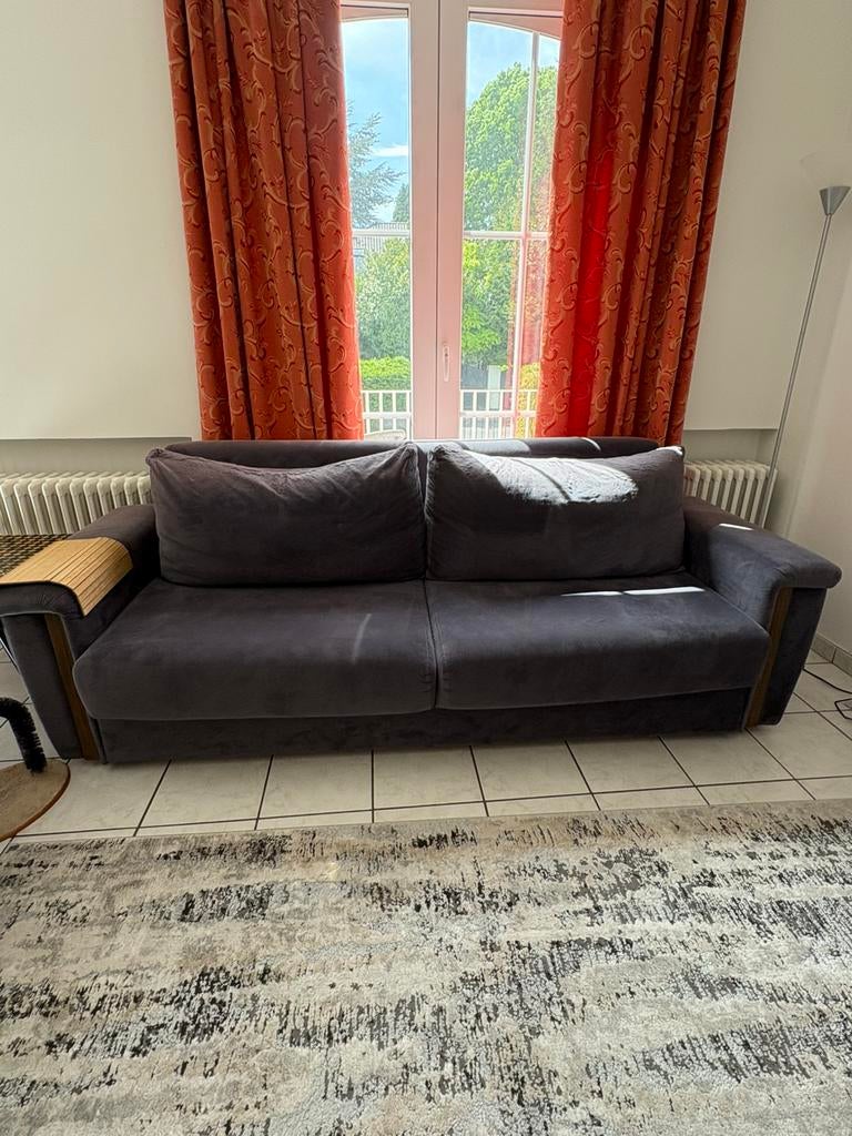 Canapés 2 + 3 places confortables – bon état, Enlèvement, Bois