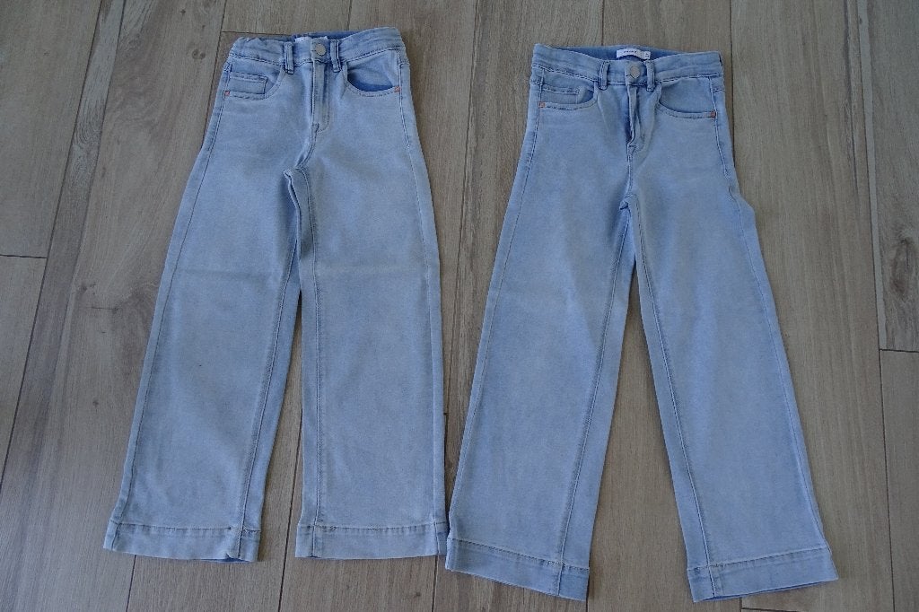 Set van 2 identieke lichtblauwe jeansbroeken NAME IT mt 128, Kinderen en Baby's, Kinderkleding | Maat 128, Broek, Gebruikt, NAME IT.