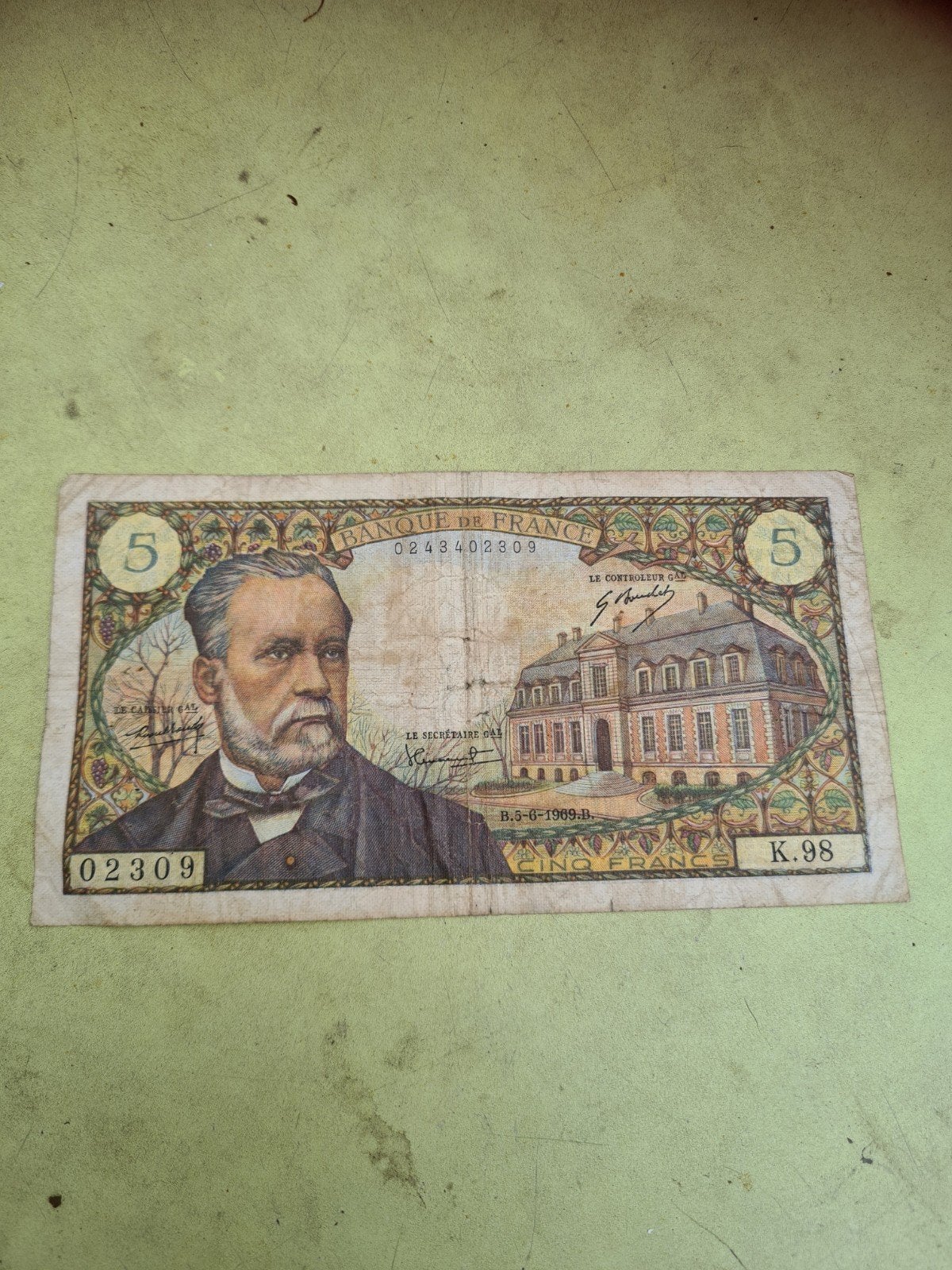 Billet de 5 francs français et pièces, Enlèvement ou Envoi