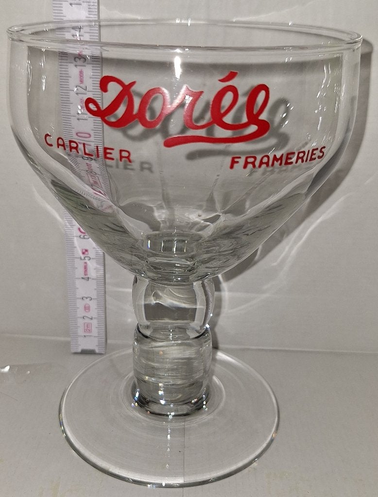 Verre Trappist Dorée - Cadres Carlier _impression rouge, Enlèvement ou Envoi, Comme neuf, Verre à bière