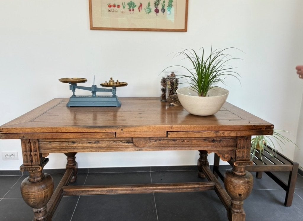 Prachtige houten tafel te koop!, Antiek en Kunst, Ophalen
