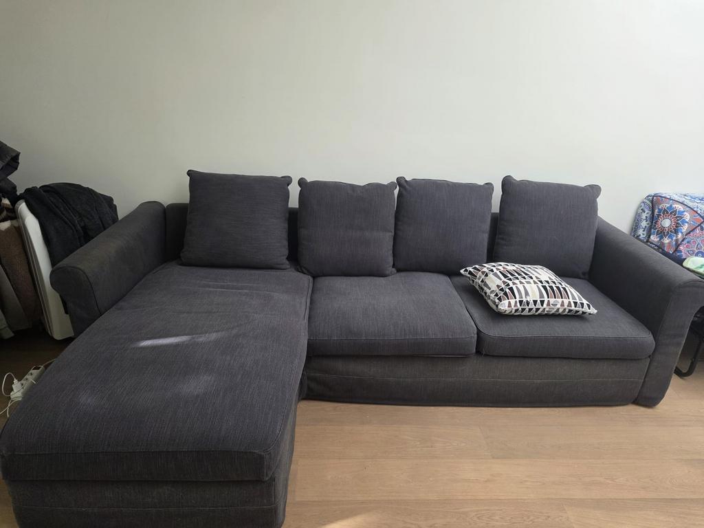 Hoek zetel met bedfunctie., Enlèvement, Comme neuf
