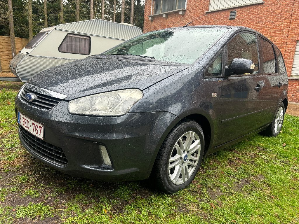 Ford Focus C-MAX 1.8TDCi GHIA EURO 4  cuir airco GPS, Autos, Cuir, Argent ou Gris, Achat, Entreprise