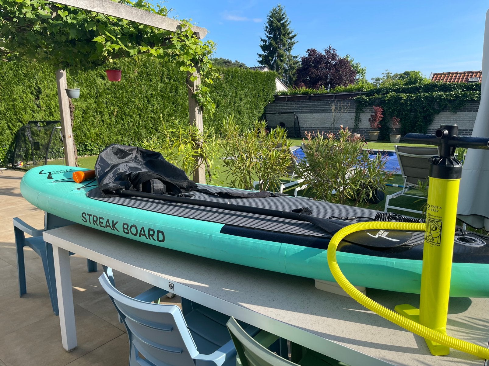 SUP-board / Paddleboard met accessoires - Klein gaatje, Ophalen, Gebruikt