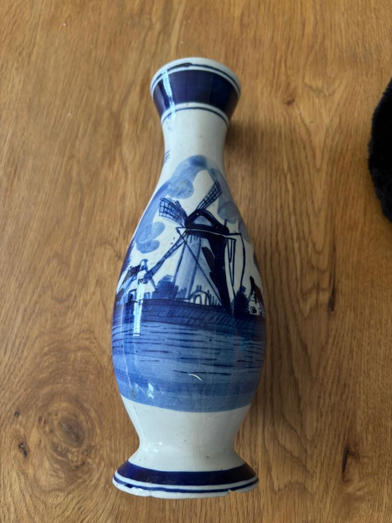 Vintage Blue Delft vaas, Antiek en Kunst, Ophalen of Verzenden