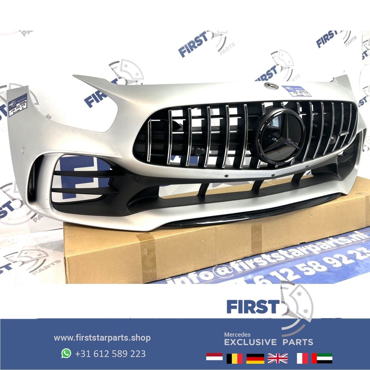 W190 BUMPER GTR AMG 2023 VOORBUMPER COMPLEET A1908853500 GTR, Gebruikt, -, Voor, Ophalen of Verzenden