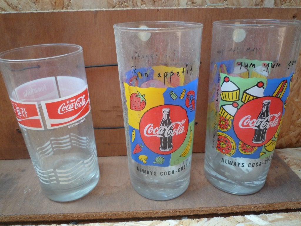 Coca Cola glas - elk glas is meer dan 25 jaar oud, Ophalen, Nieuw