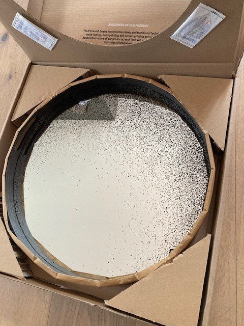 Ethnicraft Tray 48x48x4 cm NIEUW, Ophalen, Nieuw, Met handvatten, Rond