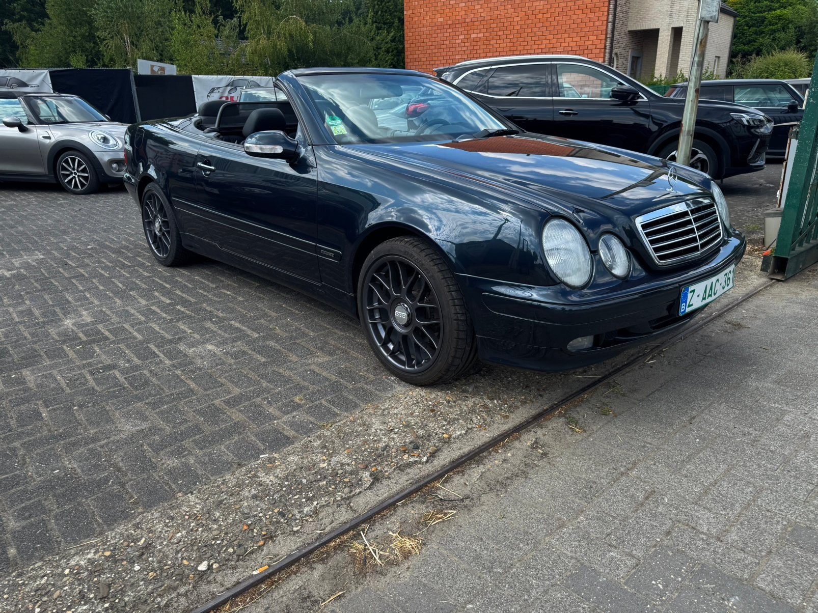 Mercedes CLK 200 cabrio, Auto's, Mercedes-Benz, Lederen bekleding, Achterwielaandrijving, Zwart, 4 cilinders