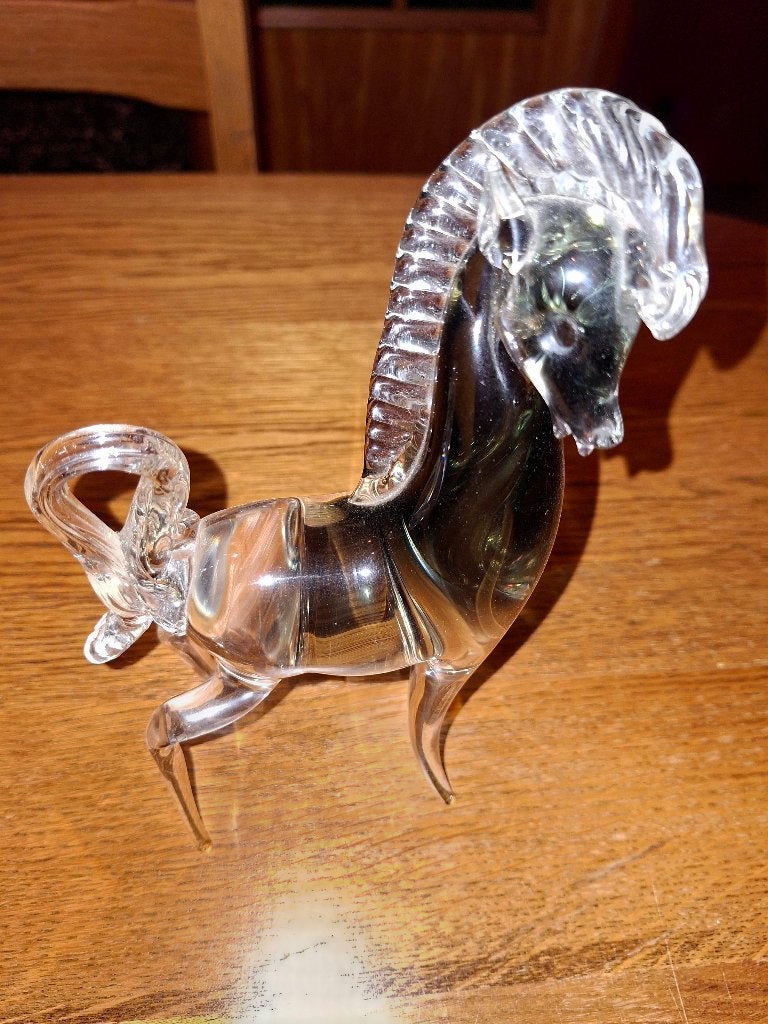 Prachtig Vintage Murano Glazen Paard, Antiek en Kunst, Ophalen