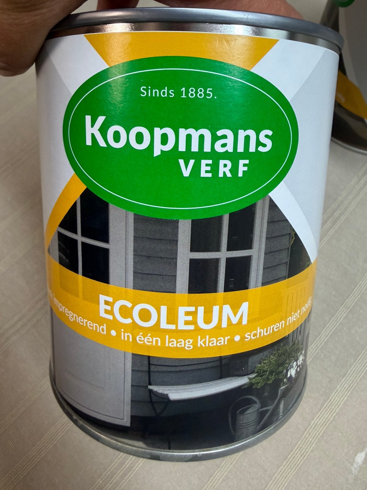 Koopmans ecoleum transparant grijze beits 1liter, Hobby en Vrije tijd, Schilderen, Ophalen of Verzenden, Nieuw