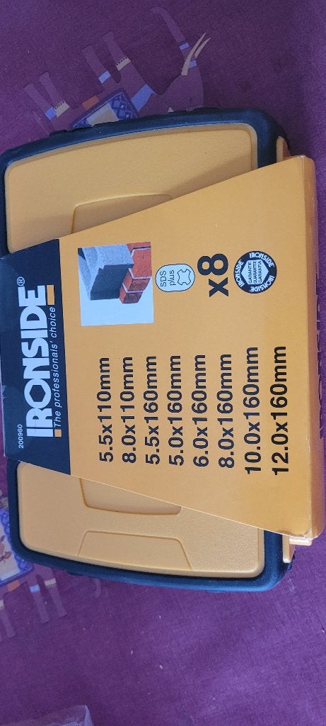 Coffret 8 forets béton SDS Plus Ironside - NEUF 25€, Enlèvement ou Envoi, Neuf, Jeu d'outils, Autres marques
