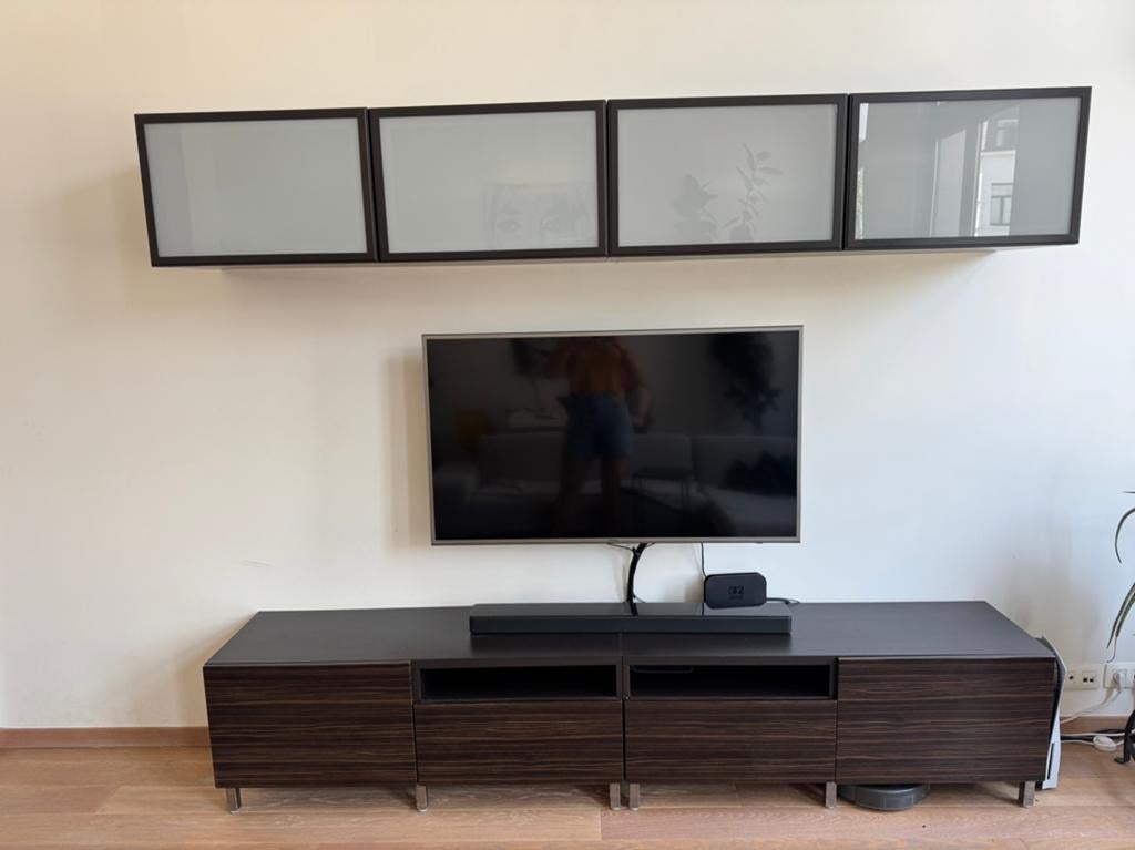 Volledig TV meubel van Ikea, 200 cm ou plus, Moins de 100 cm, Enlèvement, Utilisé