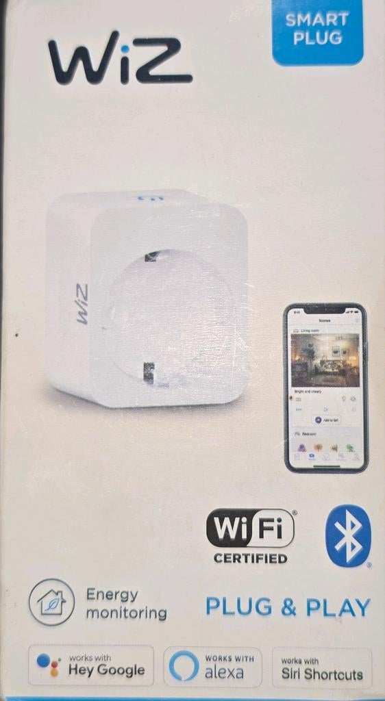 Wiz slimme stekker nieuw in doos, Doe-het-zelf en Bouw, Elektriciteit en Kabels, Nieuw, Stekker, Ophalen