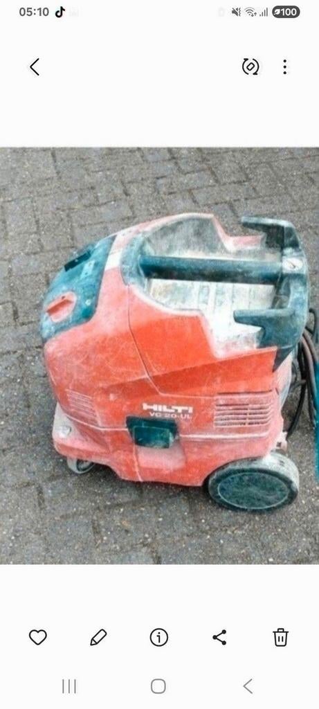 Hilti stofzuiger, Ophalen