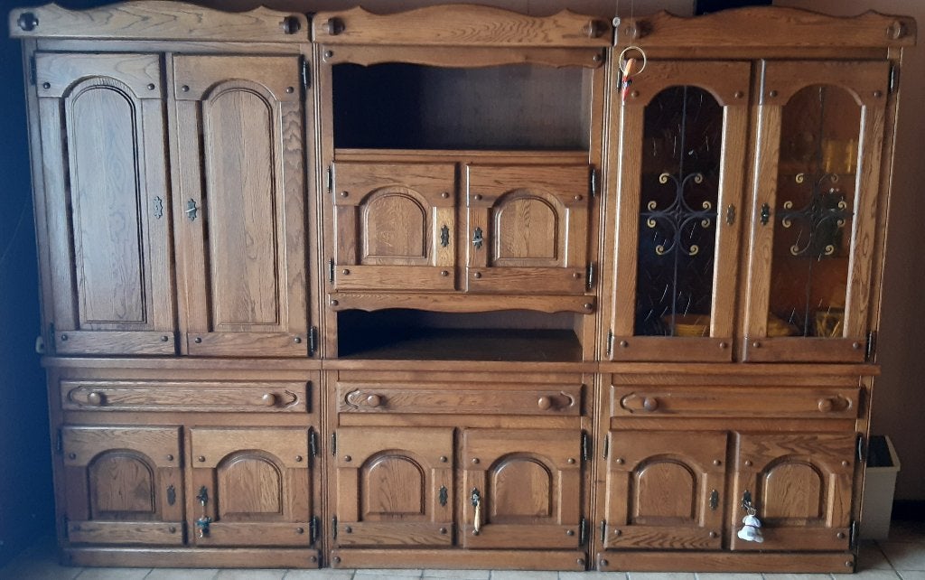 Wandkast, Ophalen, 250 tot 300 cm, Gebruikt, Glas