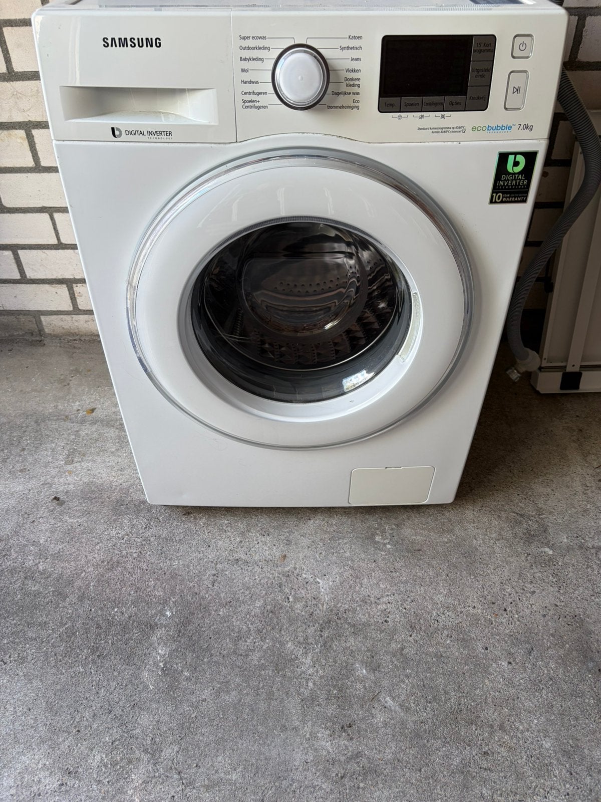 Samsung ecobubble 7kg wasmachine, Elektronische apparatuur, Ophalen, Energieklasse A of zuiniger, Zo goed als nieuw, Voorlader