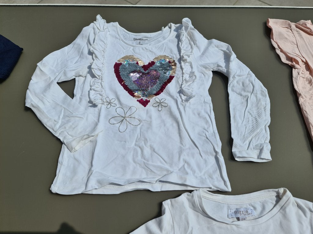 witte trui, longsleef met hart, Orchestra, 128, Kinderen en Baby's, Kinderkleding | Maat 128, Ophalen, Zo goed als nieuw
