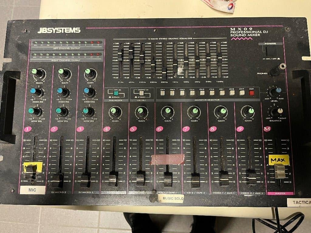 JB Systems MX09 mengpaneel, Muziek en Instrumenten, Ophalen, Gebruikt, 5 tot 10 kanalen, Microfooningang