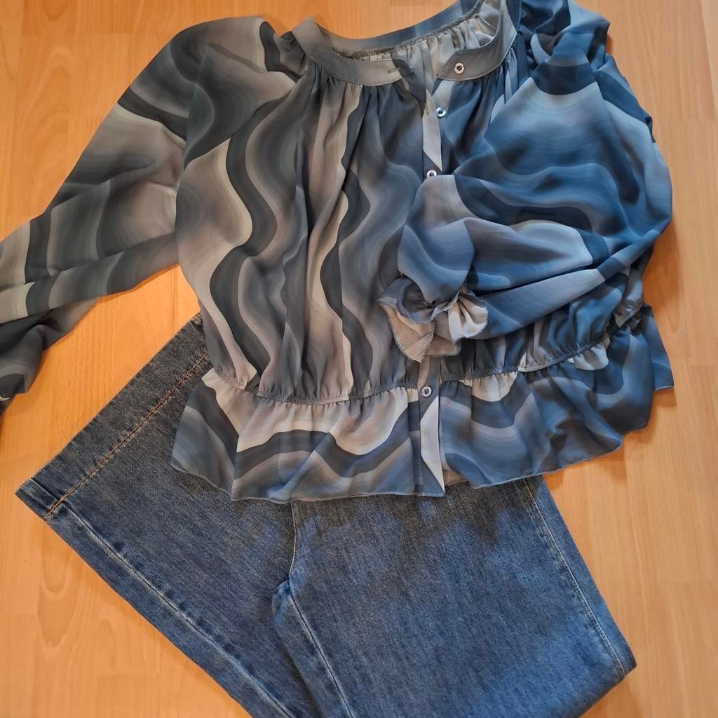 Jeansbroek brede pijp, merk Oraije, Ophalen of Verzenden, Maat 38/40 (M)