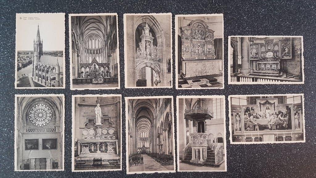 Ieper Ypres St-Maartens Hoofdkerk (0,50 euro/ postkaart ), Verzamelen, Ophalen of Verzenden, West-Vlaanderen