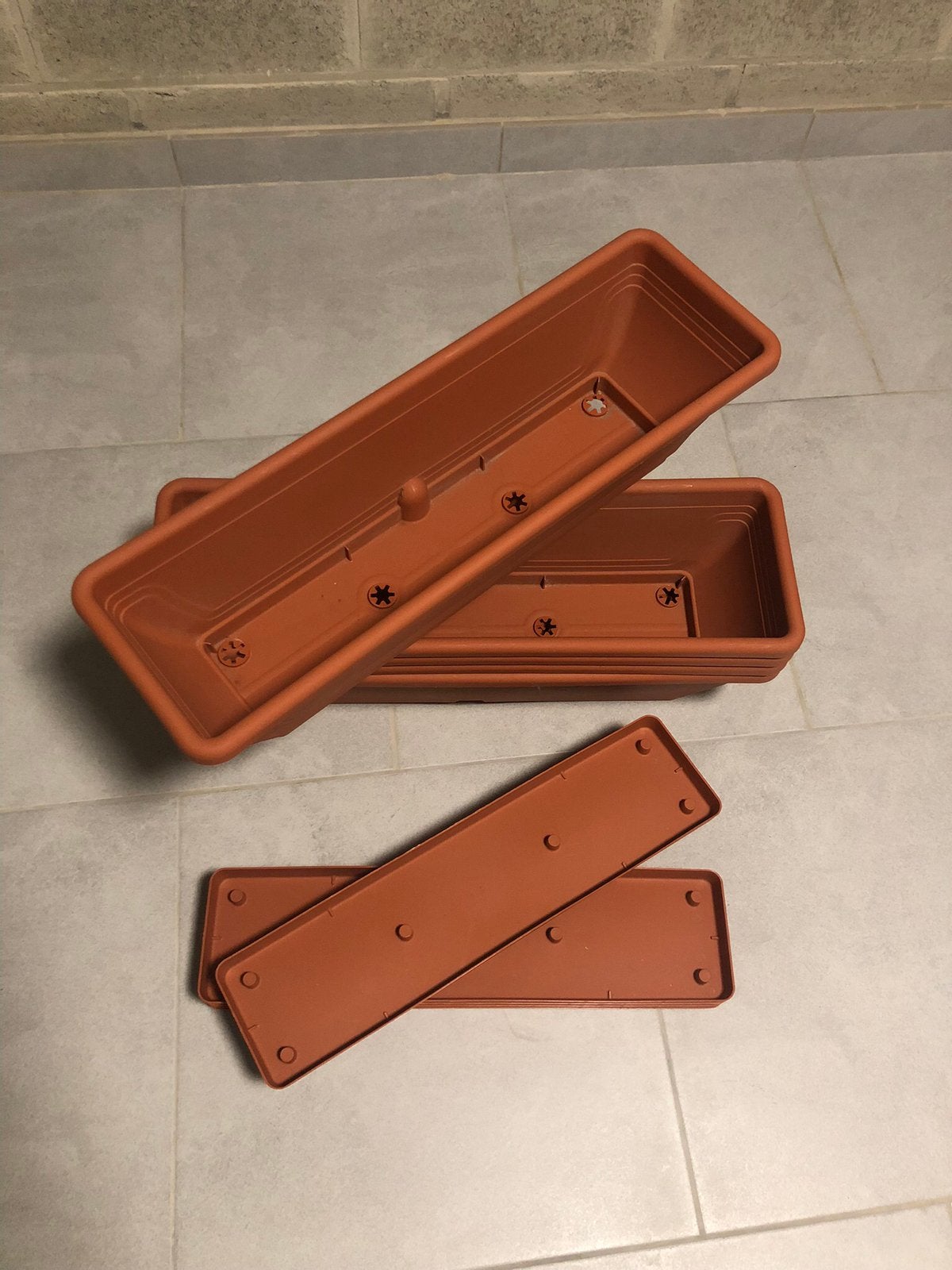 Set plantenbakken en bloempotten - NIEUW, Tuin en Terras, Ophalen, Nieuw, Rond, Balkon