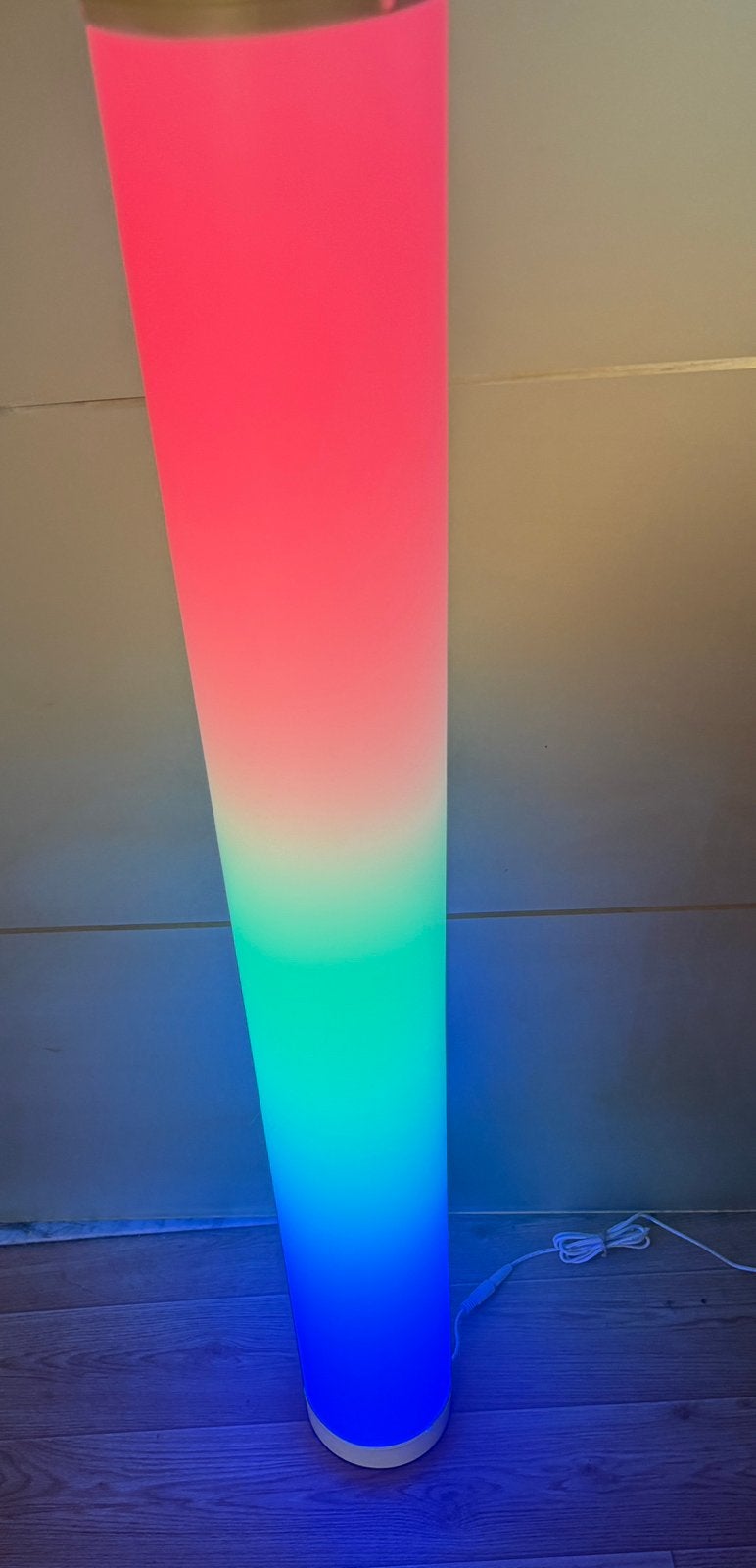 Led vloer lamp dimbaar met afstandsbediening, Huis en Inrichting, Lampen | Vloerlampen, Ophalen, Kunststof, Kolom, 100 tot 150 cm