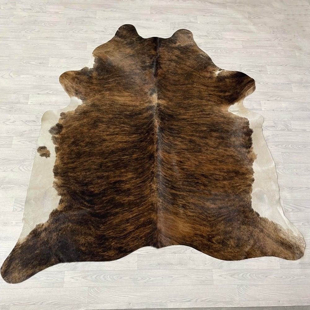 Koeienhuid bruin zwart wit brindle 225x210cm | Lederstore, Meerkleurig, Wandkleed, Nieuw, Ophalen of Verzenden
