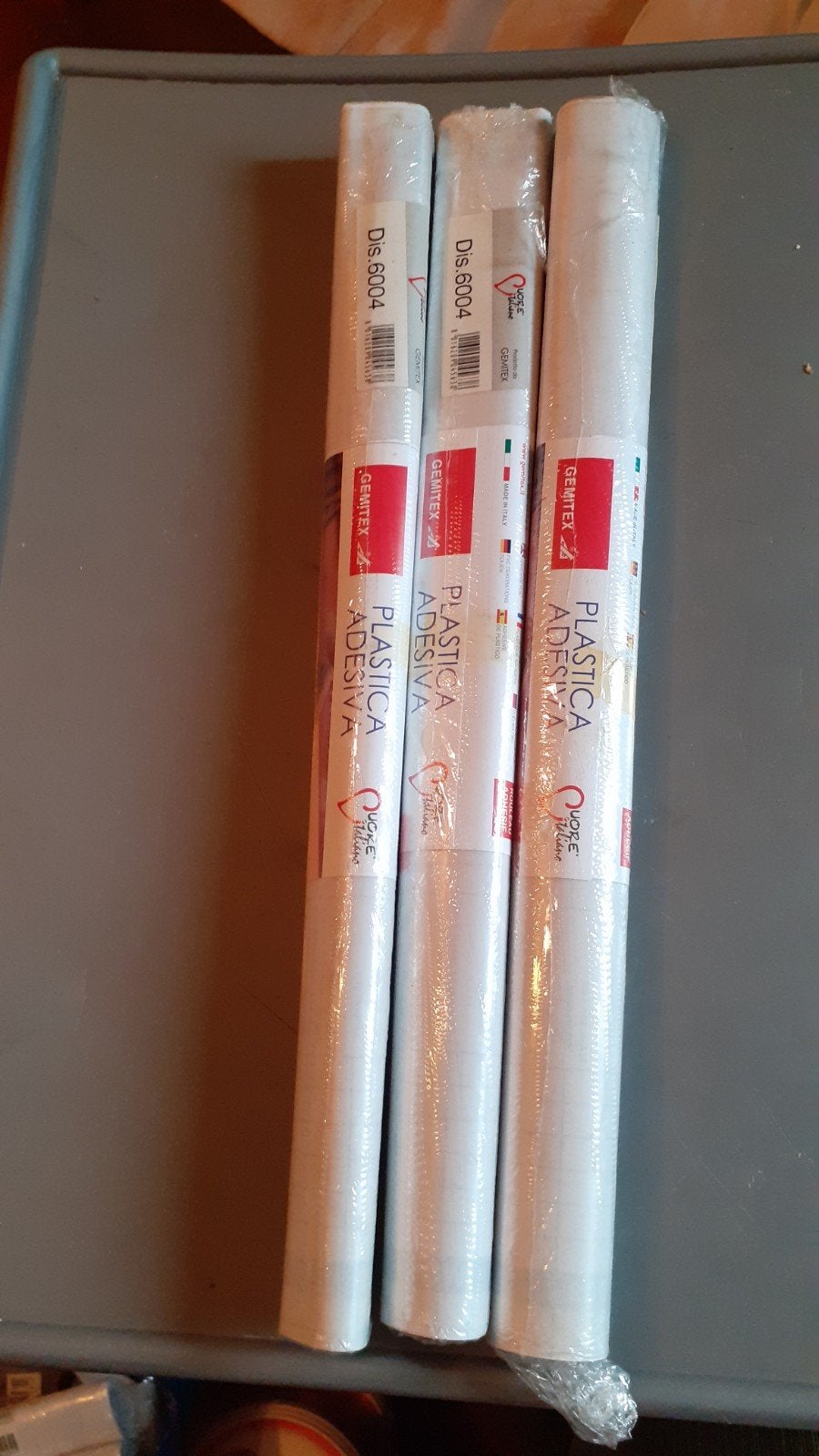 lot de 3 rouleaux plastique adhésif opaque effet feuille, Enlèvement ou Envoi