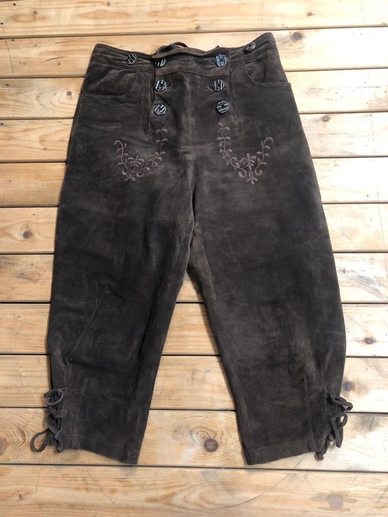 Bruine lederen lederhose maat 42, Kleding | Heren, Landhaus, Bruin, Maat 56/58 (XL), Ophalen of Verzenden