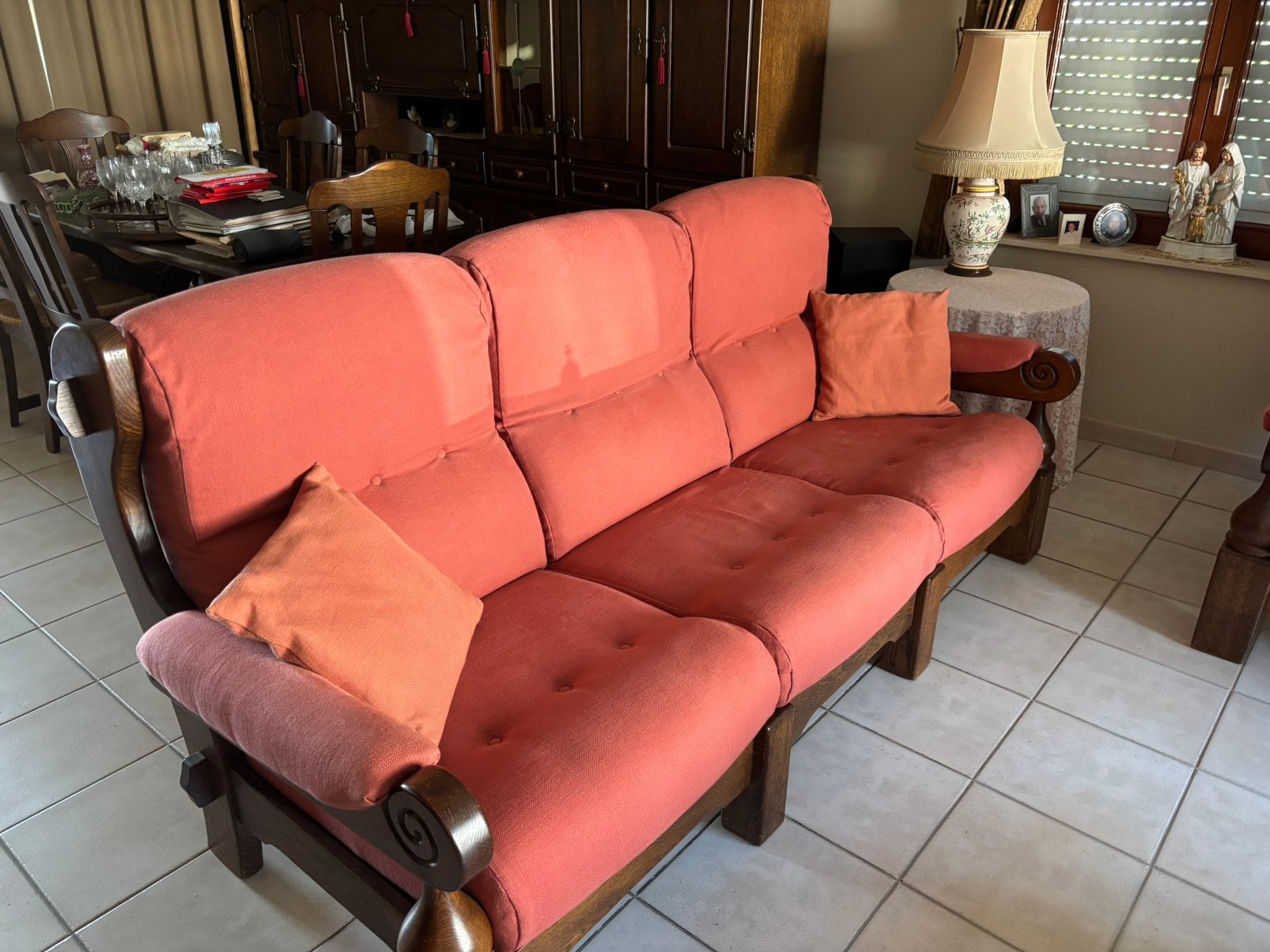 Rode klassieke zetels, Huis en Inrichting, Fauteuils, Ophalen, Zo goed als nieuw, Stof