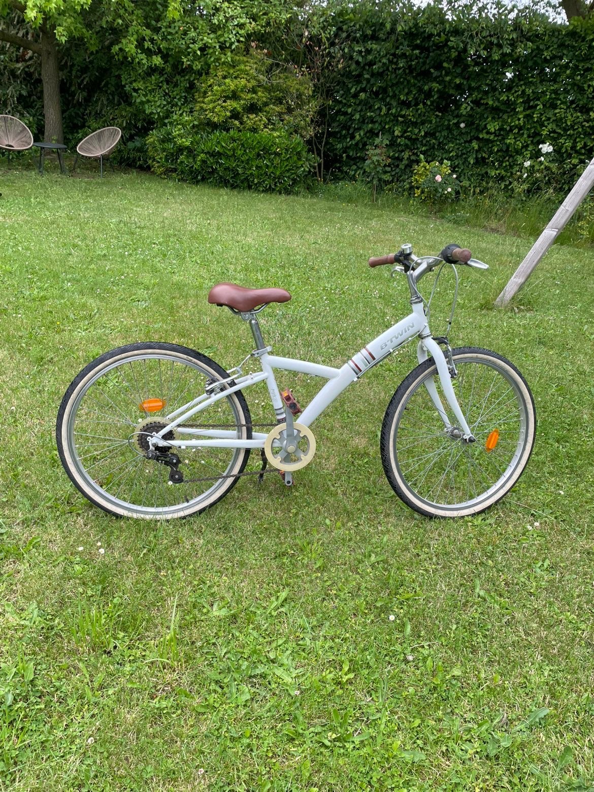 Btwin meisjesfiets, Fietsen en Brommers, Fietsen | Meisjes, Ophalen, Gebruikt, Velgrem, Versnellingen