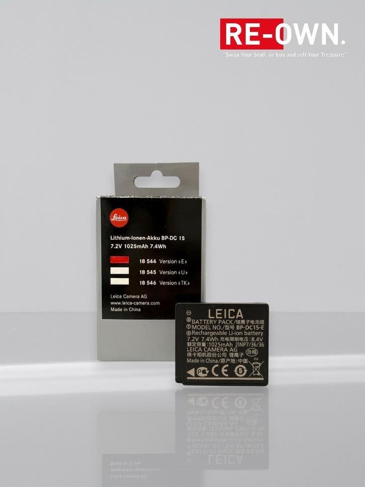 Leica BP-DC15 18564 Accu | Origineel | Topstaat | Garantie, Audio, Tv en Foto, ., Leica, Ophalen of Verzenden, Zo goed als nieuw