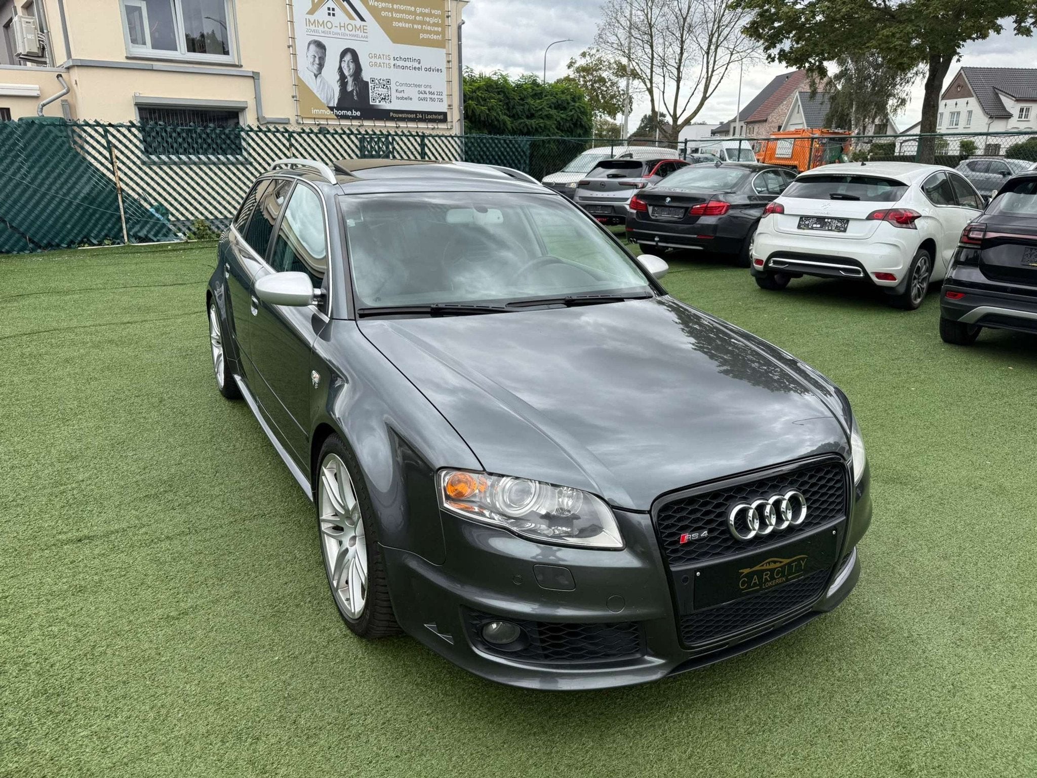 Audi RS4 4.2i V8 40v Quattro  LICHTE VRACHT  FULL OPTIES, Autos, Cuir, Argent ou Gris, Achat, Noir