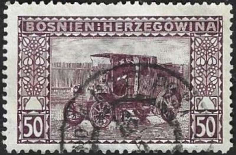 1 Postzegel Oostenrijk-Hongarije - Bosnië en Herzegovina, Ophalen of Verzenden, Gestempeld