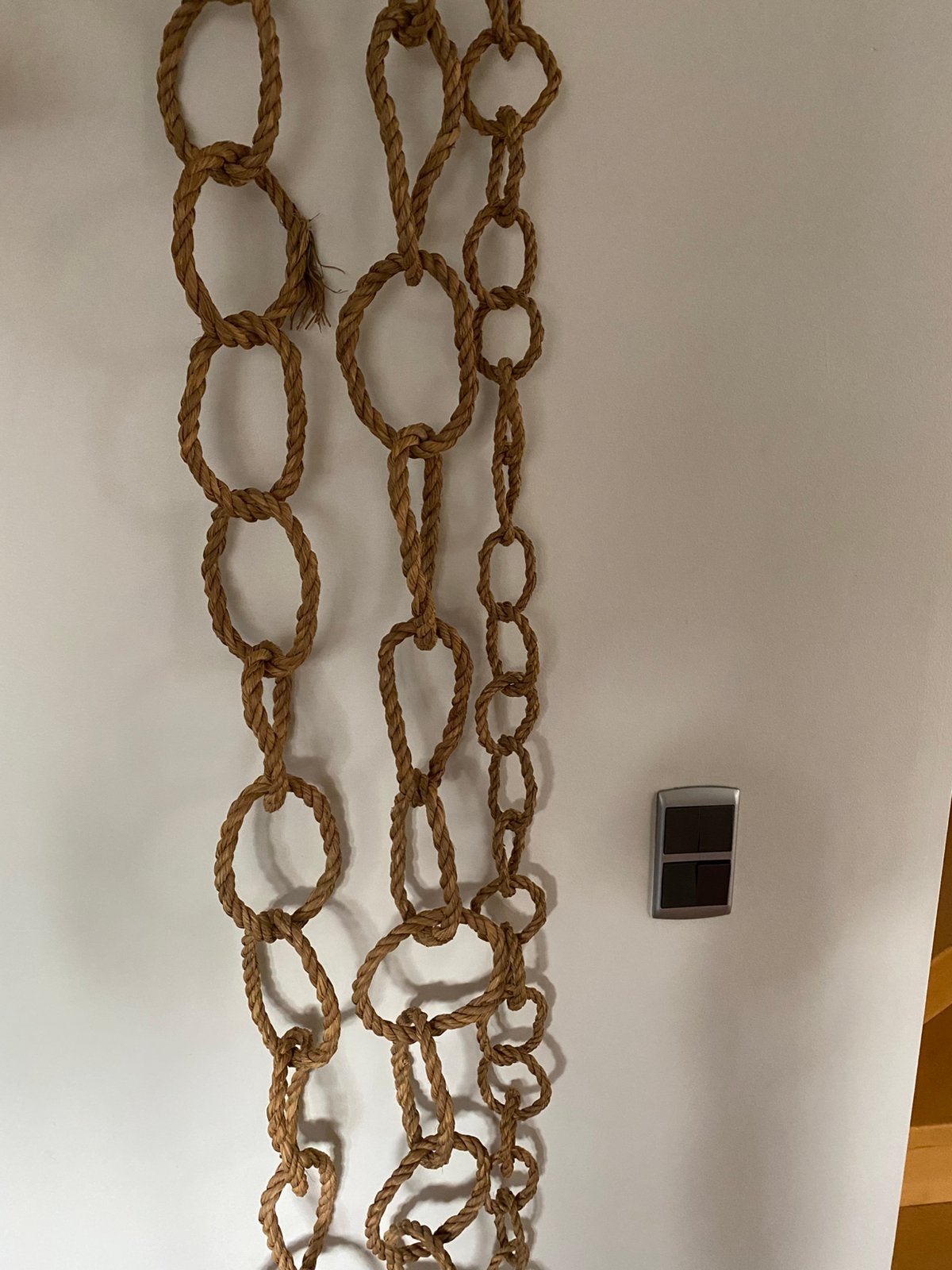 Koorden., Gebruikt, Beige, Klaar om op te hangen, Natuurlijk materiaal