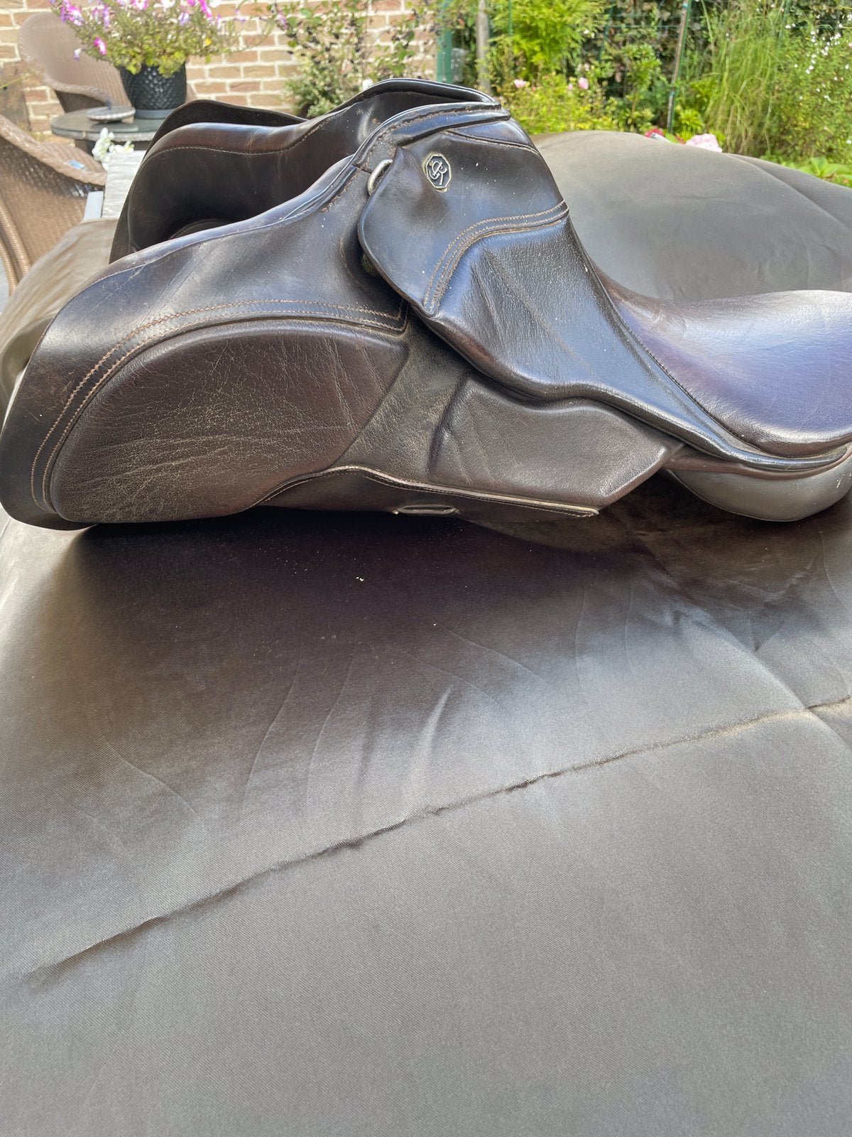 Selle mixte /obstacle Kieffer cuir 18 », Siège semi-creux, Obstacle, Moyen, XL (18 pouces ou plus)