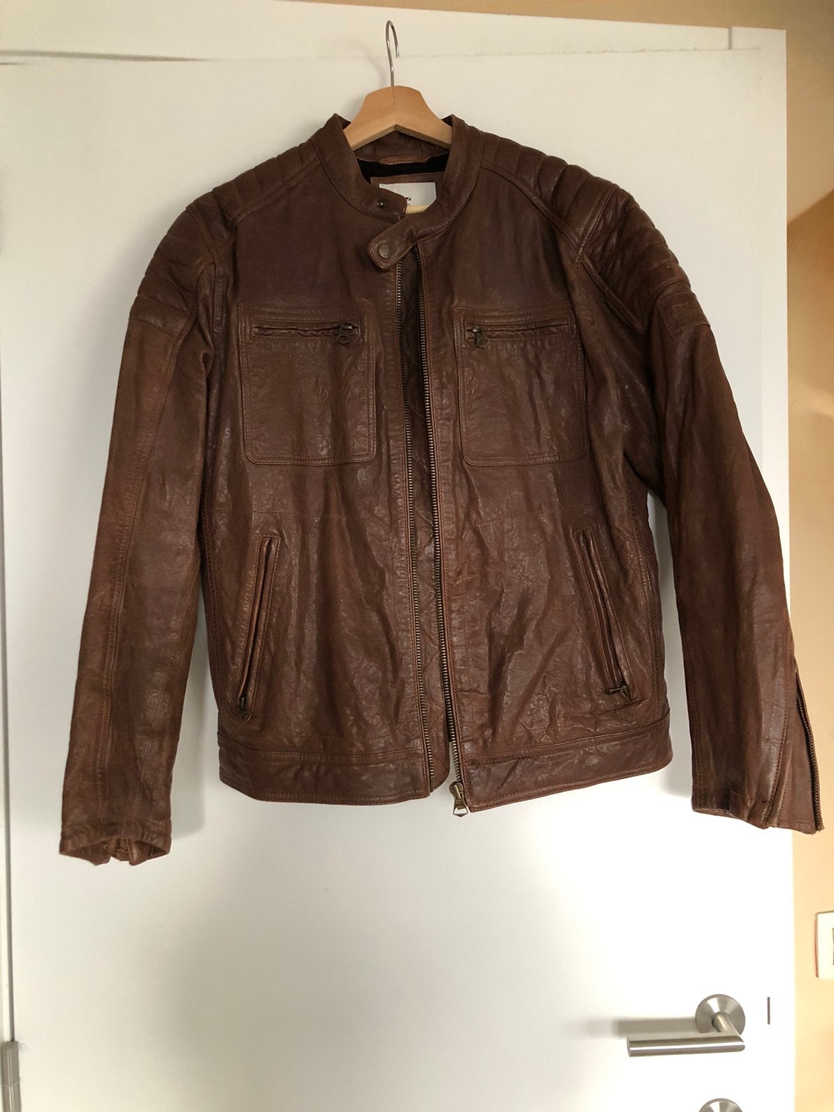 Lederen herenjas Large Pepe Jeans, Ophalen, Zo goed als nieuw