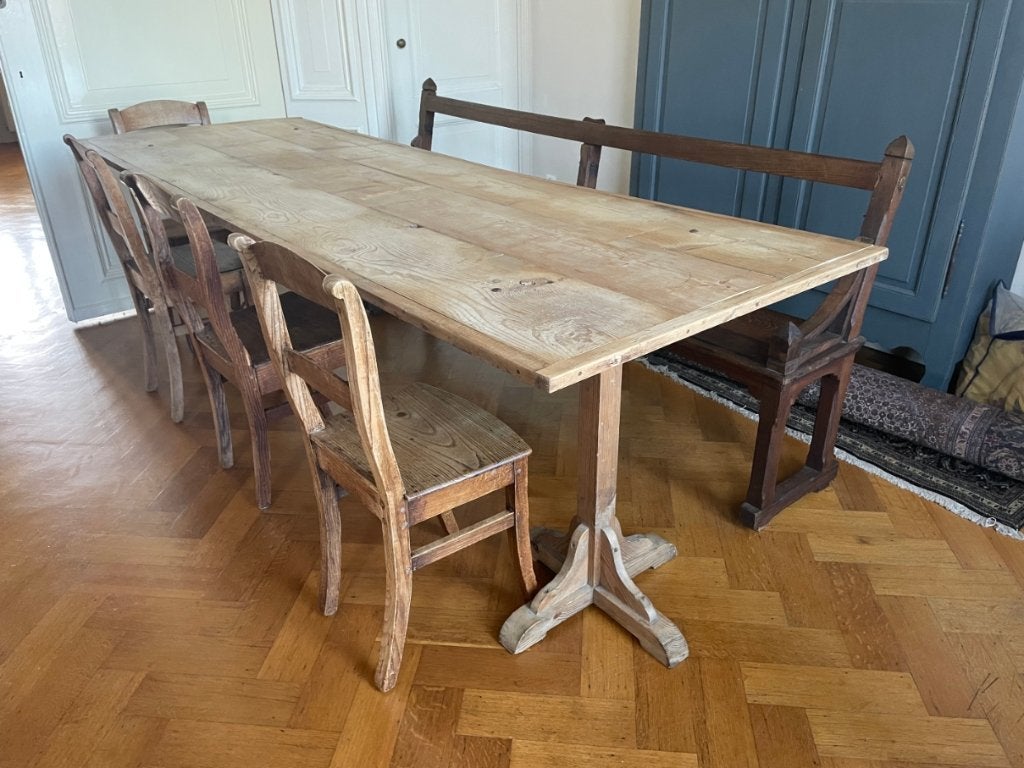 Eettafel Leeftafel Schragentafel Vendage Table 245 cm., Ophalen