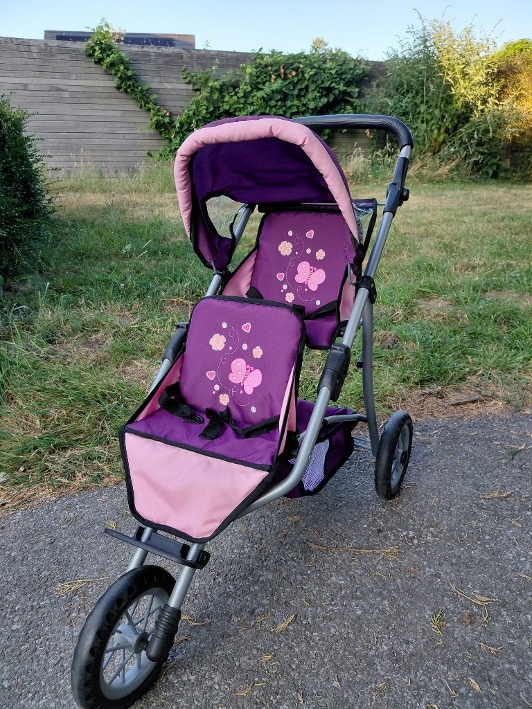 speelgoed tweeling poppenwagen, Ophalen, Zo goed als nieuw, Babypop