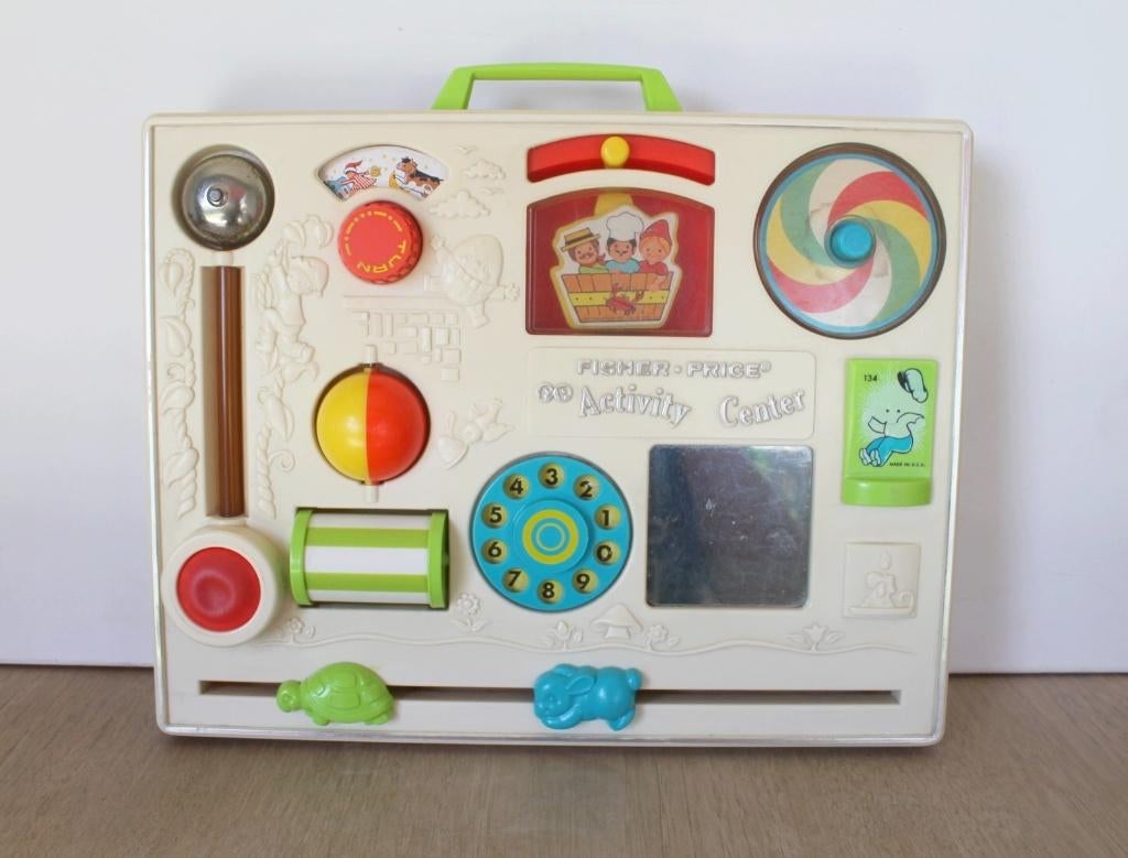 Fisher Price activity center vintage uit 1974, Kinderen en Baby's, Ophalen of Verzenden, Zo goed als nieuw, Speelset