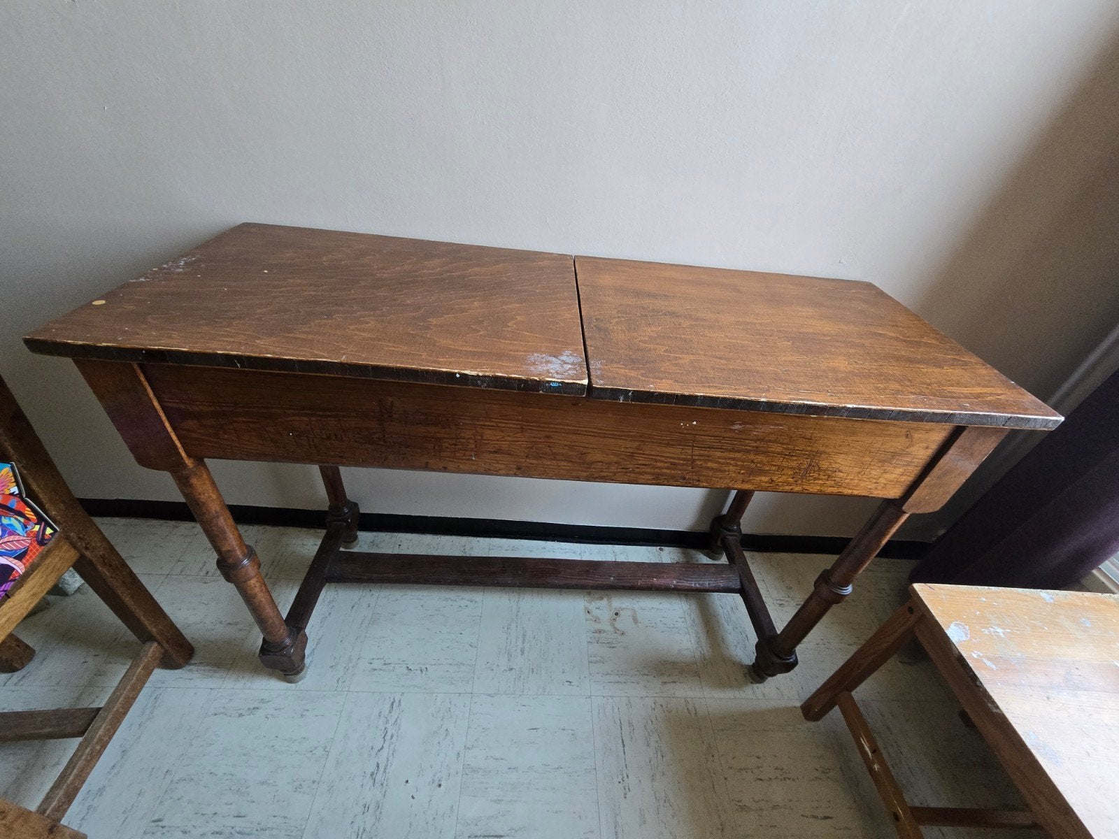 bureau ancien, Ophalen, Gebruikt, Bruin, Hout